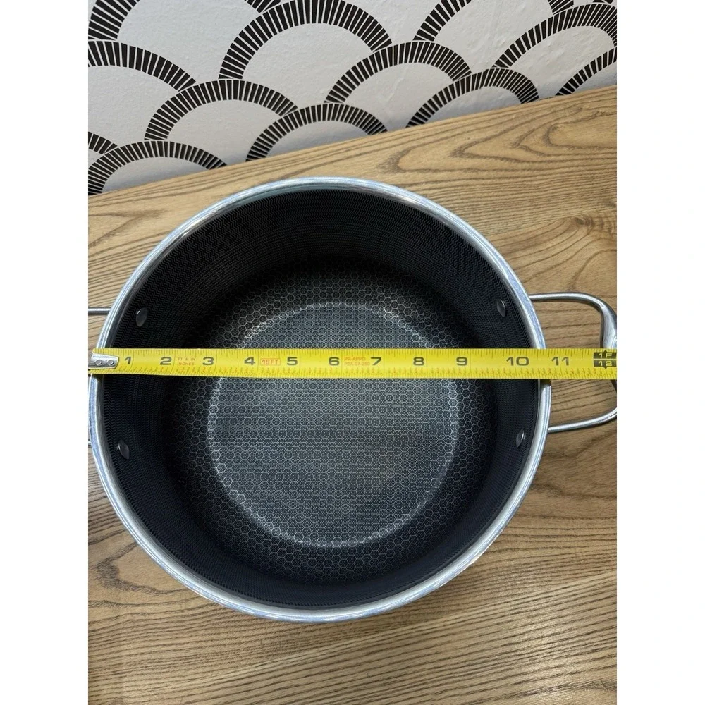 HexClad 8-QUART STOCK POT Pan 8 QT Hybrid Nonstick NO Lid - Used Good Condition